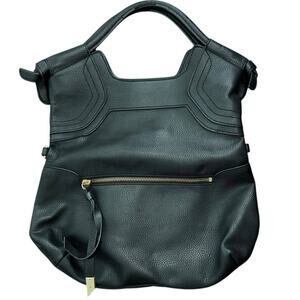 Foley+ Corinna Women's Black bag city tote Faux Leather Pebble Hippie essential